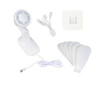 Wall Mounted Bathroom Fan Single Speed USB Power Fan For Space Limited Environment Long Cord 262cm USB Power Cord