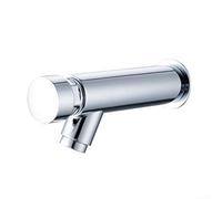 Wall Mounted Bathroom Faucet - 1/2 Inch Connection Single Cold Water Push Button Tap for Commercial Restrooms Time Delay Basin Sink Faucet (1.5cm)