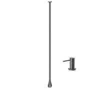 Wall Mounted Bathroom Faucet - Commercial Grade Brass Hot & Cold Faucet for Sinks & Basins - Ceiling Mounted, Grey Finish - Perfect for Hotels & Luxury Vanities