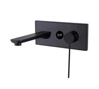 Wall Mounted Bathroom Faucet, Wall Faucet Bathroom with Temperature Display, Single Handle Wall Mounted Bathroom Sink Faucet with Rough-in Valve, Bathroom Faucets, Faucet for Bathroom Sink