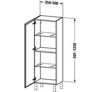 Wall Mounted Bathroom Furniture Duravit L-Cube half-column, left door 901mm Super Mat White LC1190L8484