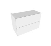 Wall Mounted Bathroom Furniture Keuco Edition 11 with 2 drawers and internal LED lighting 1050x700x535mm Black Lacquer