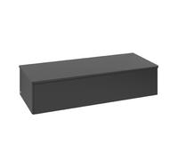 Wall Mounted Bathroom Furniture Villeroy and Boch Antao 1 drawer 1200x268x500mm Black Matt Laquered