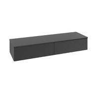 Wall Mounted Bathroom Furniture Villeroy and Boch Antao wih Structure 2 drawers 1600x268x500mm Black Matt Laquered/Boticcino