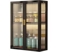 Wall Mounted Bathroom Medicine Cabinet with Glass Door and Towel Bar - No Drilling Installation for Over The Toilet Storage