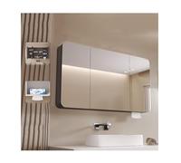 Wall-Mounted Bathroom Medicine Cabinet with Mirror Triple/Dual Door rage Easy Installation Stylish White/Grey Finish 90cm x 70cm Perfect for Modern Bathrooms.