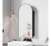 Wall-Mounted Bathroom Mirror Cabinet Arched Design 50 x 76 cm Space-Saving Storage Solution Perfect for nizing and Enhancing Your Bathroom Decor