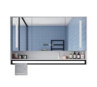 Wall-Mounted Bathroom Mirror Cabinet with Lights & Defogger Stylish Storage Solution (W60*H75cm/W23.6*H29.5in) for Modern Bathrooms