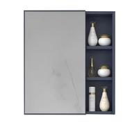 Wall-Mounted Bathroom Mirror Cabinet with Shelf, No Installation Required, Perfect for Over Sink & Vanity, Space-Saving Storage Solution (A, 70x10x65cm)
