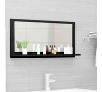 Vidaxl Bathroom Mirror Black 40X10.5X37 Cm Engineered Wood Mirrors
