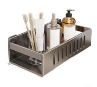 Wall Mounted Bathroom Shelf No Drill Fix Wall Mounted Bathroom(Gray)