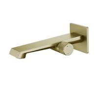 Wall Mounted Bathroom Sink Faucet,Brass Sink Faucet Tap, Single Handle With Rough-In Valve for Concealed Installation Wash Basin Under The Counter(Gold)