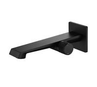 Wall Mounted Bathroom Sink Faucet，Brass Sink Faucet Tap, Single Handle With Rough-In Valve for Concealed Installation Wash Basin Under The Counter(Black)