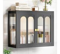 Wall Mounted Bathroom Storage Cabinet - Carbon Steel Frame Black/White - 1/2/3 Layer Over The Toilet - Floating Shelf for Bathroom/Kitchen/Living Room 40x14x35cm