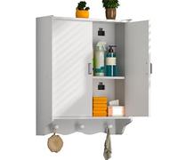 Wall-Mounted Bathroom Storage Cabinet - Space-Saving Over-The-Toilet Vanity Organizer - No-Drill Hanging Wall Cabinets For Small Apartments