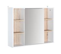 Wall Mounted Bathroom Storage Cabinet w/ Mirrored Door, Adjustable Shelf
