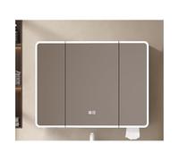 Wall-Mounted Bathroom Storage Cabinet with LED Mirror One-Button Defogger Waterproof & Moisture-Proof High-Definition Reflective Surface 100cm/39.3in Width