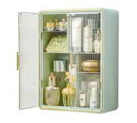 Wall Mounted Bathroom Storage Rack nizer with Washbasin Storage Box Decorative Storage Cabinet for Bedroom Living Room and Entrance (Green 30 * 14 * 40cm)