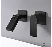 Wall Mounted Bathtub Faucet - Brushed Gold Gunmetal Gray Bathroom Single Handle Mixer Tap