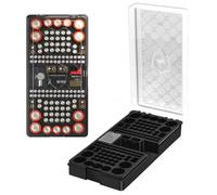 Wall Mounted Battery Case with Tester | Waterproof Battery Storage Box | Holds 136 Batteries | Space-Saving Wall-Mountable Batteries Storage Organiser for AA AAA C D 9V
