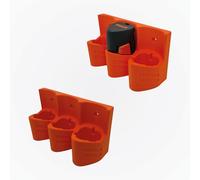 Wall Mounted Battery Holder Suitable for STIHL AS 2 Battery (10.8 V) - Sturdy Wall Mount for AS-System Batteries, Depending on Selection for 1/2/3 Batteries (3 Holders)
