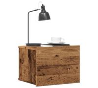Wall-mounted Bedside Cabinet 2pcs Smoked Oak Engineered Wood 40x32x30 cm Pair.