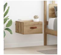 vidaXL Wall-mounted Bedside Cabinet Artisan Oak 35 x 35 x 20 cm