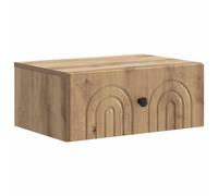 Wall-Mounted Bedside Cabinet Artisan Oak 49x34.5x20cm Engineered Wood Drawer for