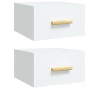 Vidaxl Wall-Mounted Bedside Cabinets 2 Pcs Smoked Oak 35X35X20 Cm