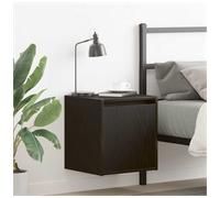 Wall-mounted bedside cabinet Black 38x34x40cm Engineered Wood Floating Shelf