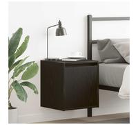 Wall-mounted bedside cabinet Black Engineered Wood 38x34x40 cm Floating Storage