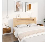 Wall-mounted Bedside Cabinet Brown Oak 50x36x25 cm Engineered Wood Floating Slim