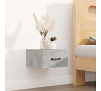 Wall-mounted bedside cabinet Concrete Grey 35x35x20cm Engineered Wood Modern Box