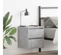 Wall-mounted Bedside Cabinet Concrete Grey 38x34x40 cm Engineered Wood Easy Fit