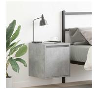 Wall-mounted Bedside Cabinet Concrete Grey 38x34x40 cm Engineered Wood Floating