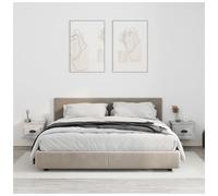 Bedside Cabinets Wall Mounted 41.5 x 36 x 28 cm Grey Engineered Wood Set of 2