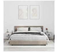 (concrete grey, 2 pcs) vidaXL Wall-mounted Bedside Cabinets Floating Nightstand Bedroom Side Table