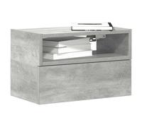 Wall-mounted bedside cabinet Concrete Grey 45x26x28.5cm Floating Engineered Wood