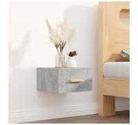 Wall-mounted Bedside Cabinet Concrete Grey Engineered Wood Slim 35x35x20 cm