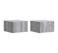 Wall-Mounted Bedside Cabinet Engineered Wood Desk Floating Compact vidaXL