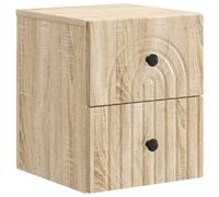 Wall-Mounted Bedside Cabinet Engineered Wood Floating Nightstand vidaXL