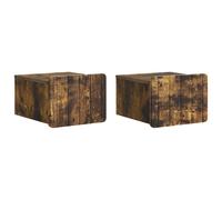 Wall-Mounted Bedside Cabinet Engineered Wood Storage Floating Table vidaXL