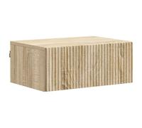 Wall-Mounted Bedside Cabinet Engineered Wood Storage Space-Saving vidaXL