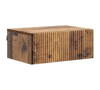 WallMount Bedside Cabinet ConcreteGrey 49x34.5x20cm EngineeredWood 2pc 2dr