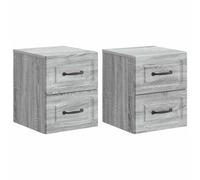 Wall-Mounted Bedside Cabinet Engineered Wood Table Bedroom Furniture vidaXL