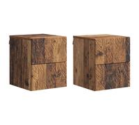 Wall-Mounted Bedside Cabinet Engineered Wood Table Nightstand Storage vidaXL