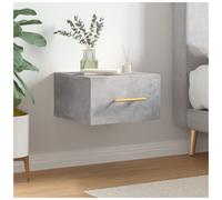 (concrete grey, 1 pcs) vidaXL Wall-mounted Bedside Cabinet Floating Storage Cabinet Nightstand Black