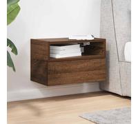 Wall-Mounted Bedside Cabinet Floating Nightstand Wooden Book Cabinets vidaXL