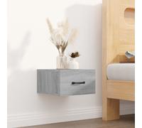 Wall-mounted Bedside Cabinet Grey Sonoma 35x35x20 cm Engineered Wood Modern Slim