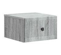 Wall Mounted Bedside Cabinet Grey Sonoma Engineered Wood 33x34.5x20cm 1-Drawer